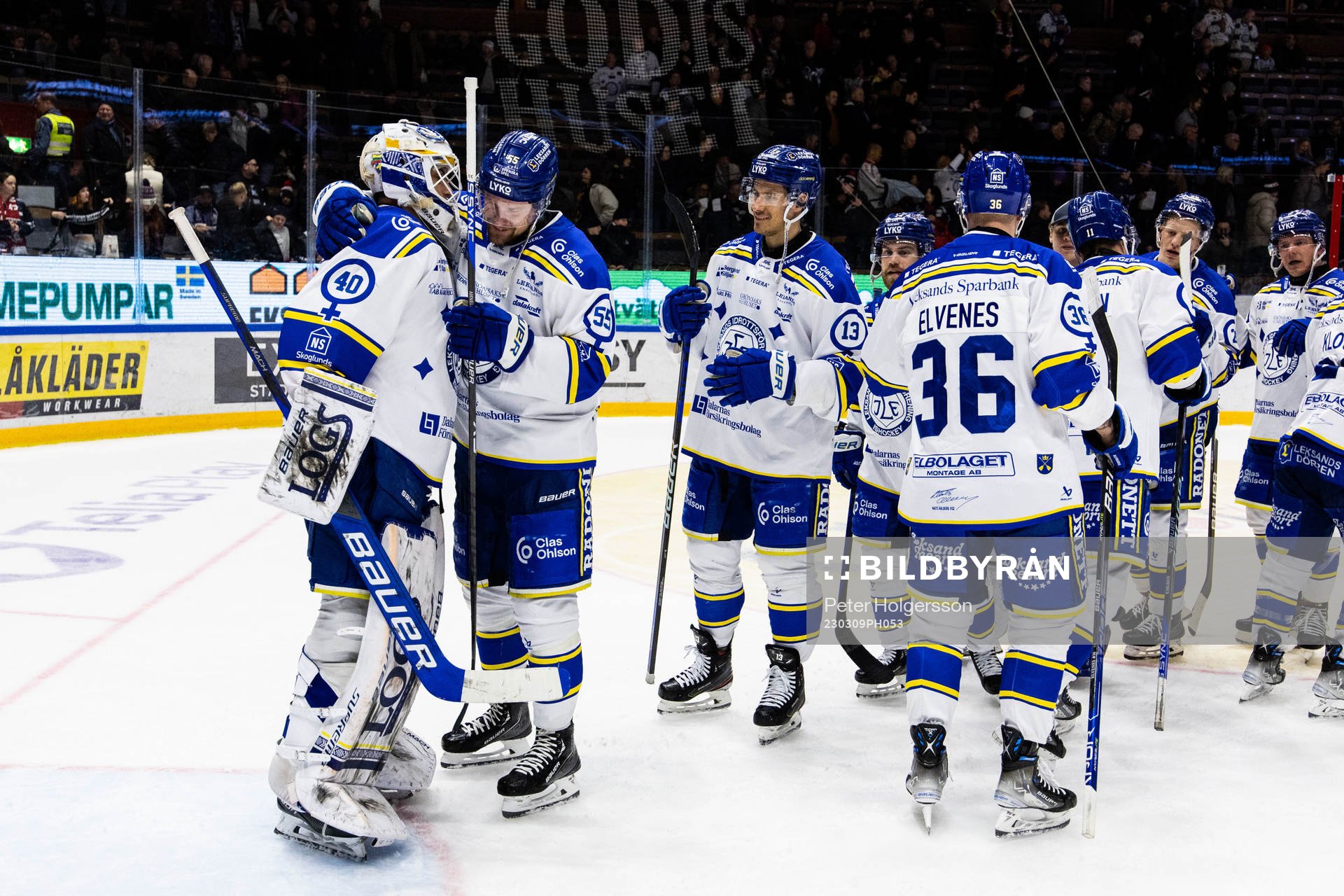 of Lech Poznan Jonas Ahnelöv och målvakt Mantas Armalis