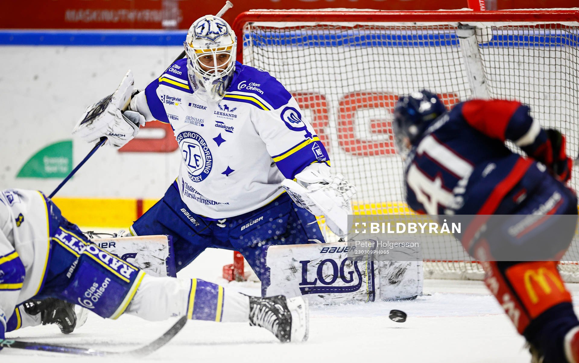 Mål av Linköpings Broc Little förbi Leksands målvakt
