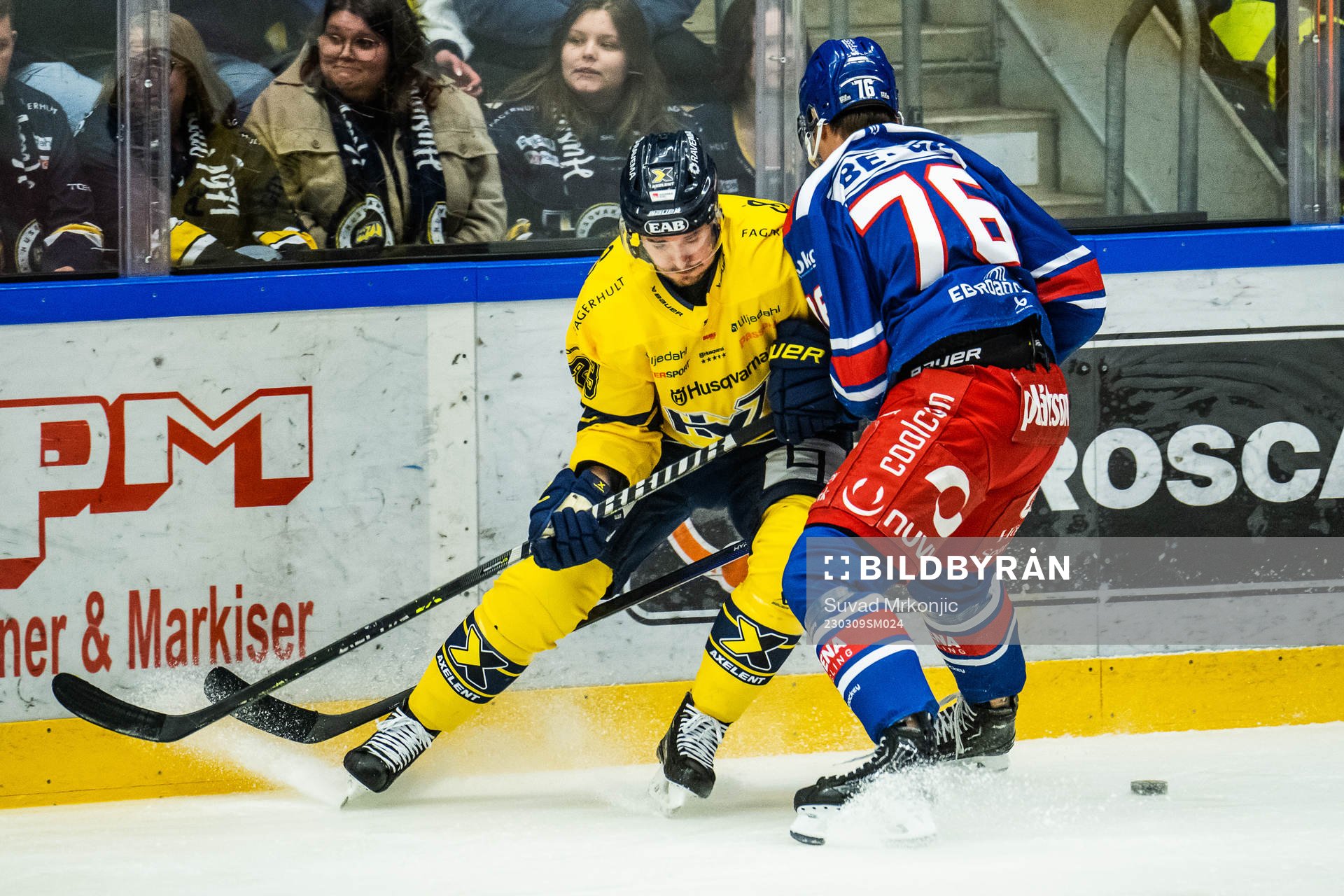 HV71s Nicholas Shore och Oskarshamns Emil Lilleberg