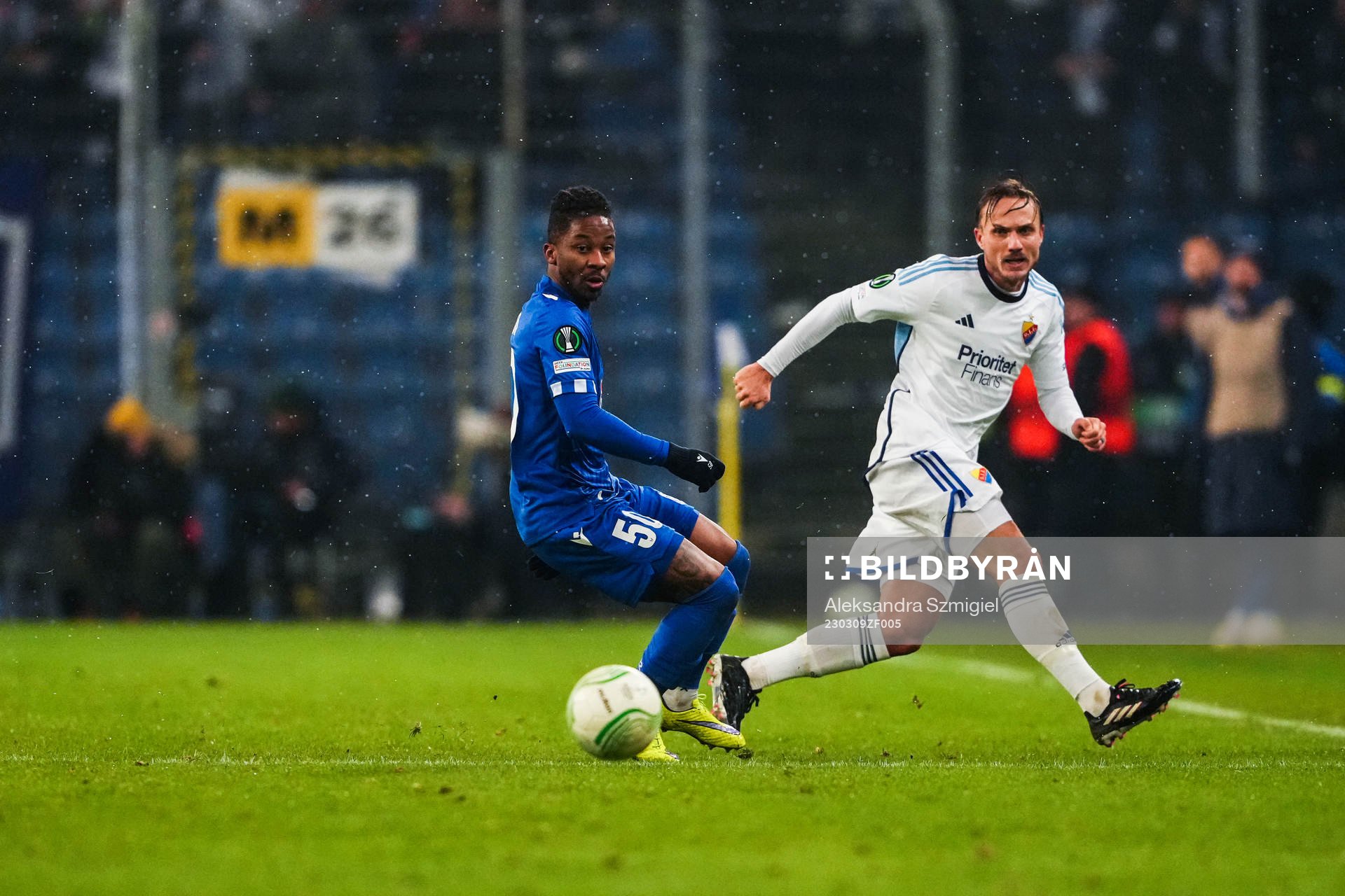 Adriel Ba Loua of Lech Poznan and Pierre Neurath Bengtsson