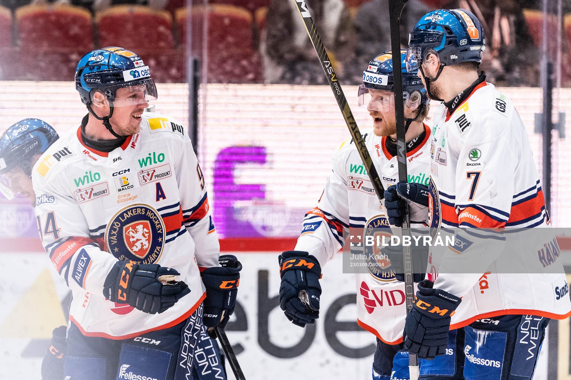 Växjös Joel Persson, Joachim Blichfeld och Hardy Häman