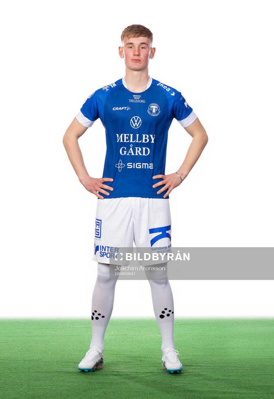 Trelleborgs Lukas Minter Wettergren poserar för ett porträtt den 9 mars 2023 i Trelleborg.