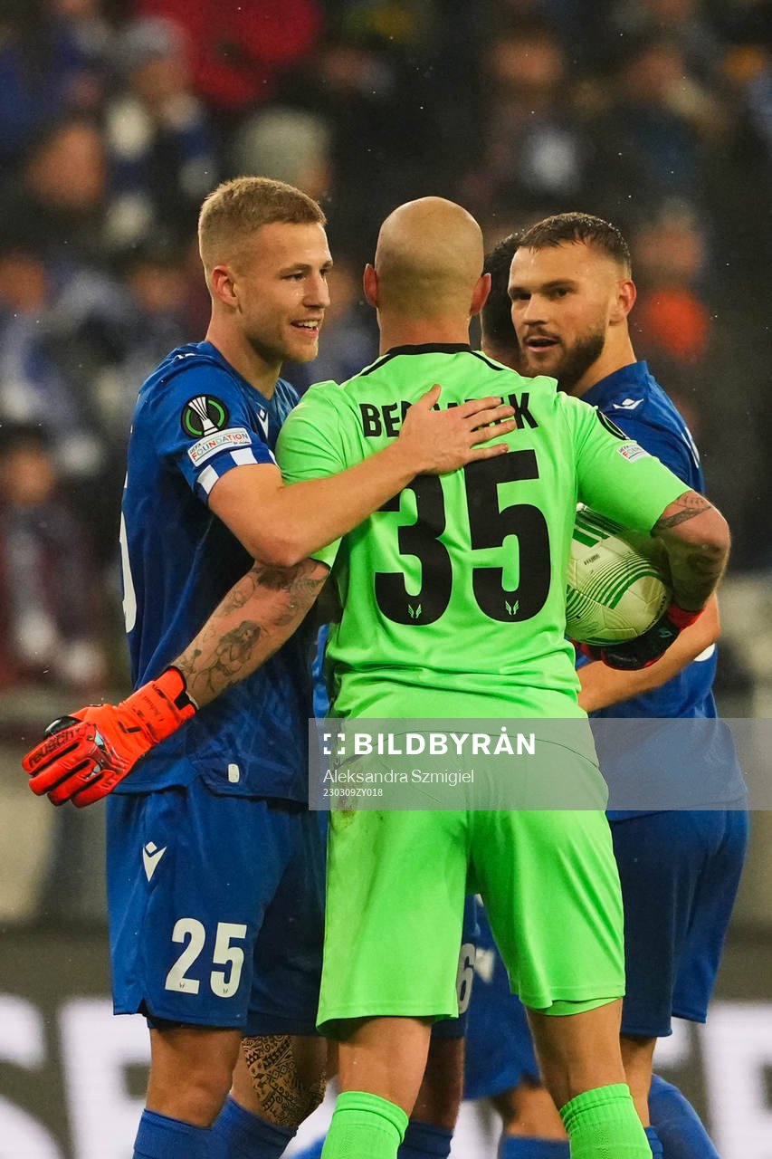 Filip Dagerstål, goalkeeper Filip Bednarek and Jesper
