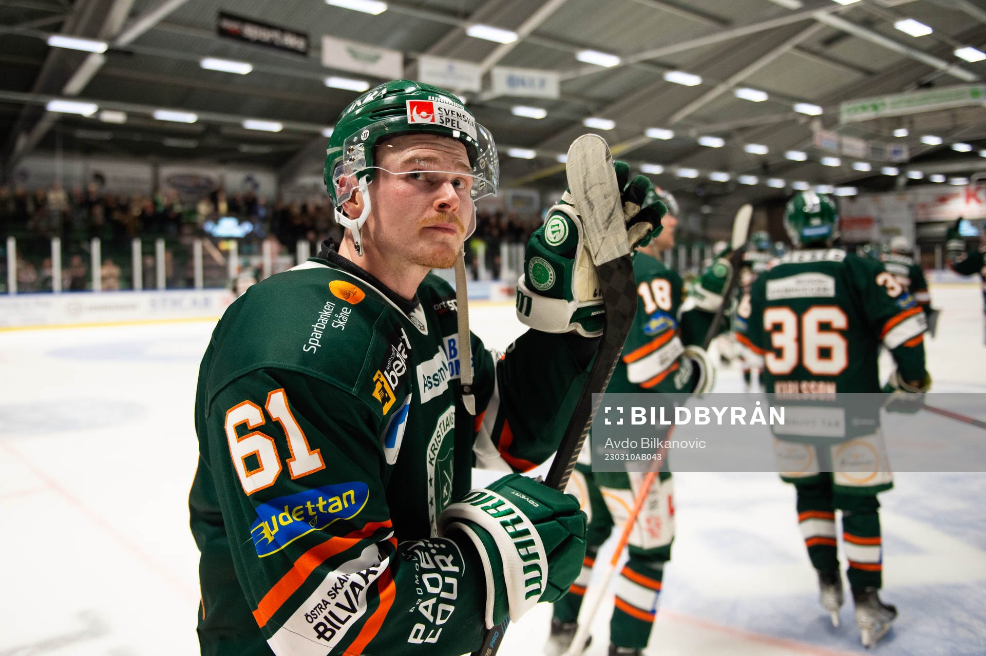 Kristianstads Malte Sjögren jublar