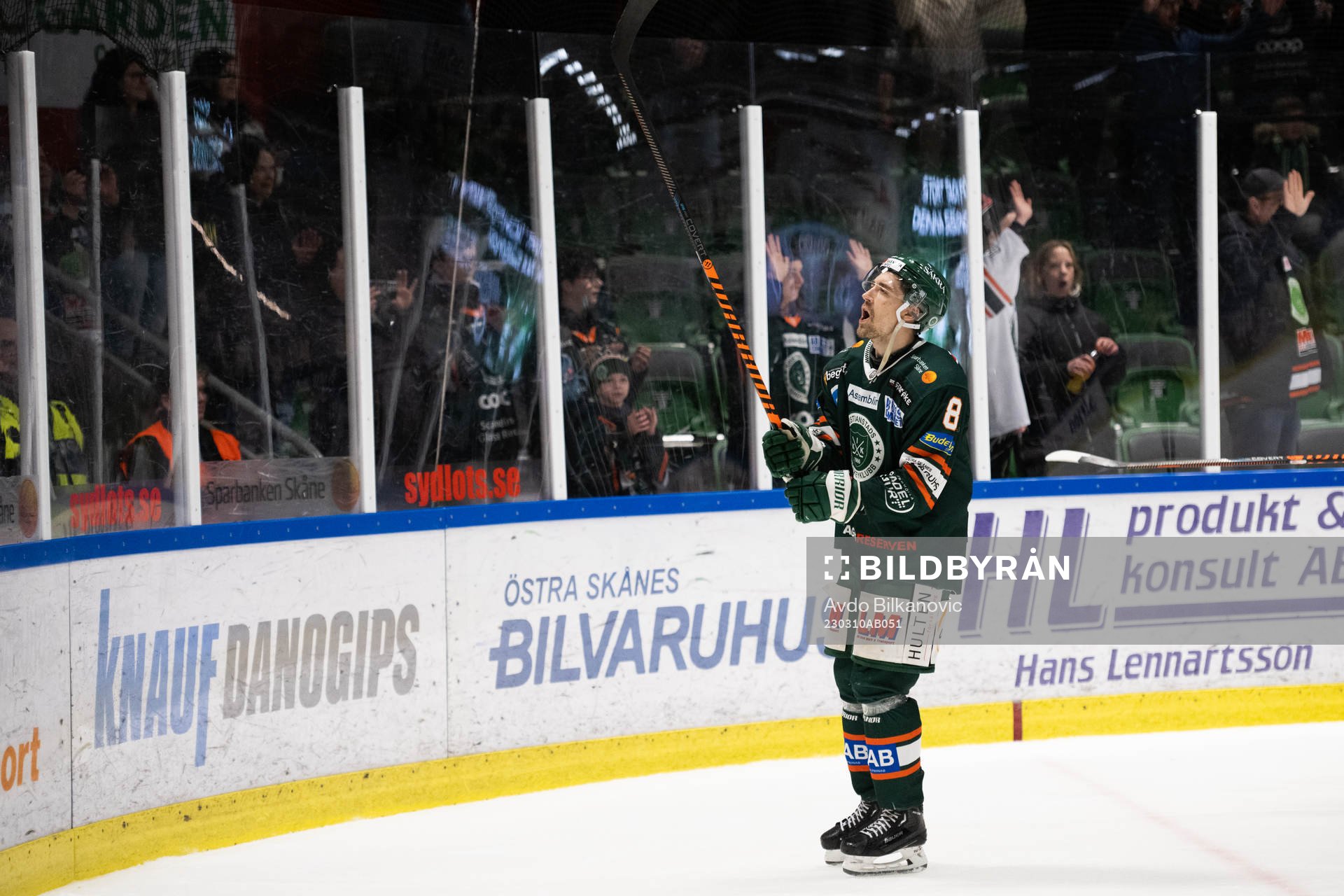 Kristianstads Robin Carlsson jublar