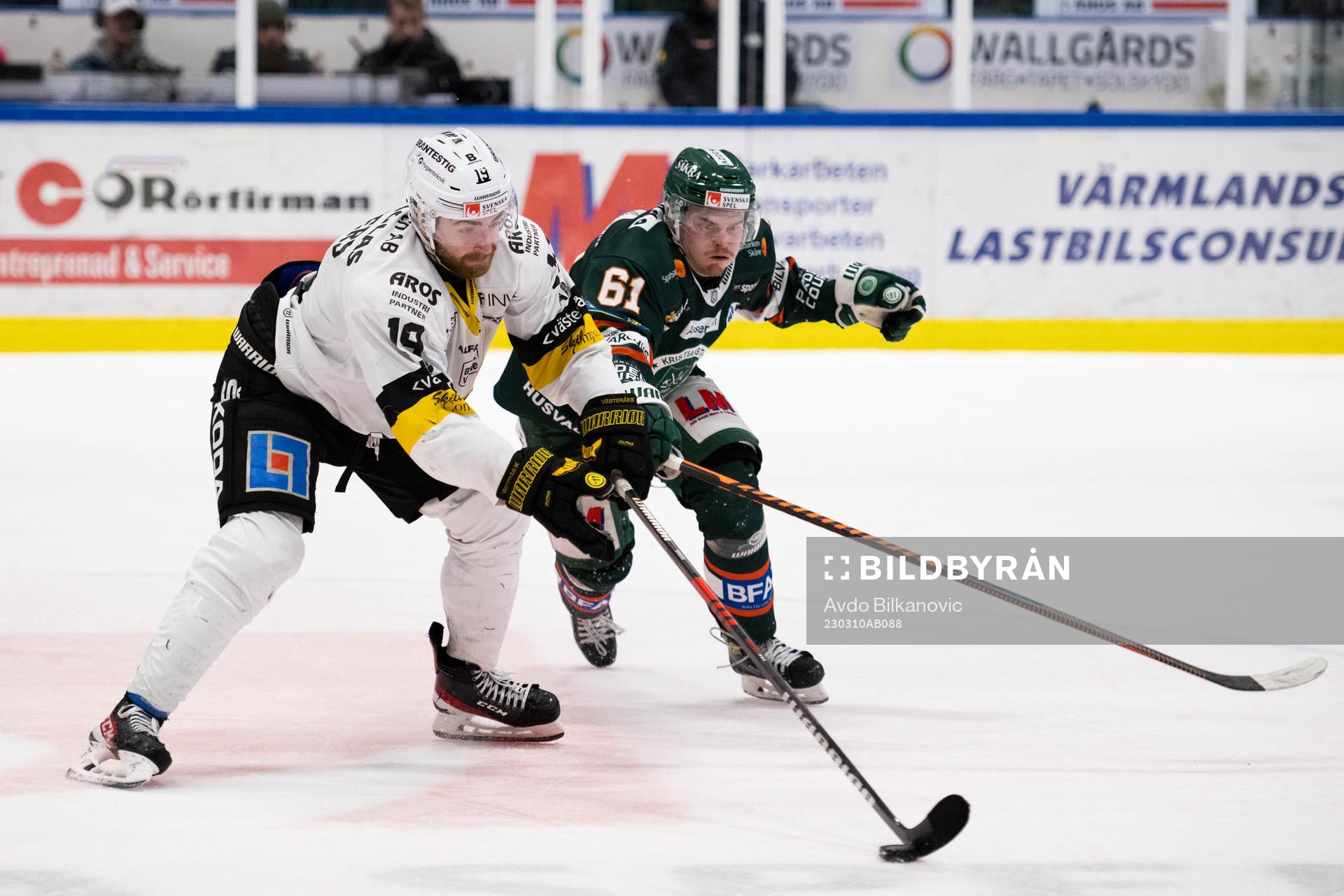 Kristianstads Malte Sjögren och Västerås Blake Speers