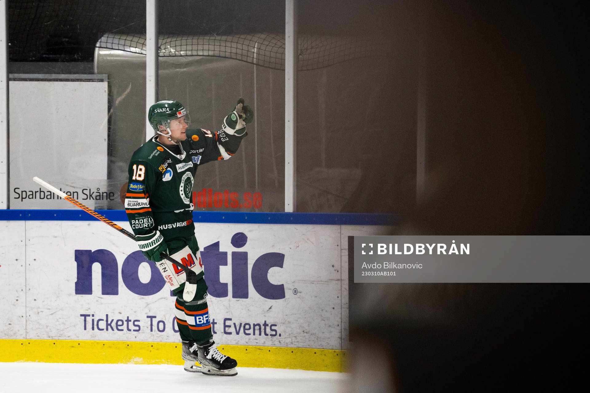 Kristianstads Kevin Wennström jublar