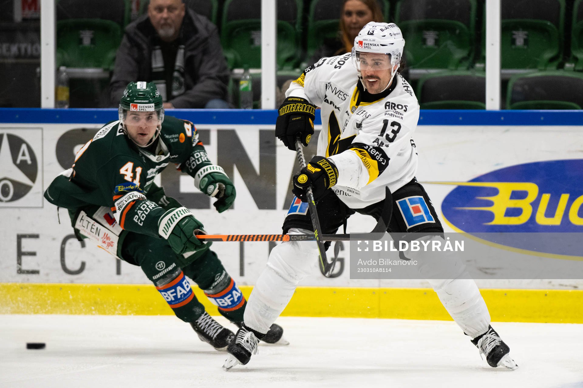Kristianstads Melker Eriksson och Västerås Trevor Cheek