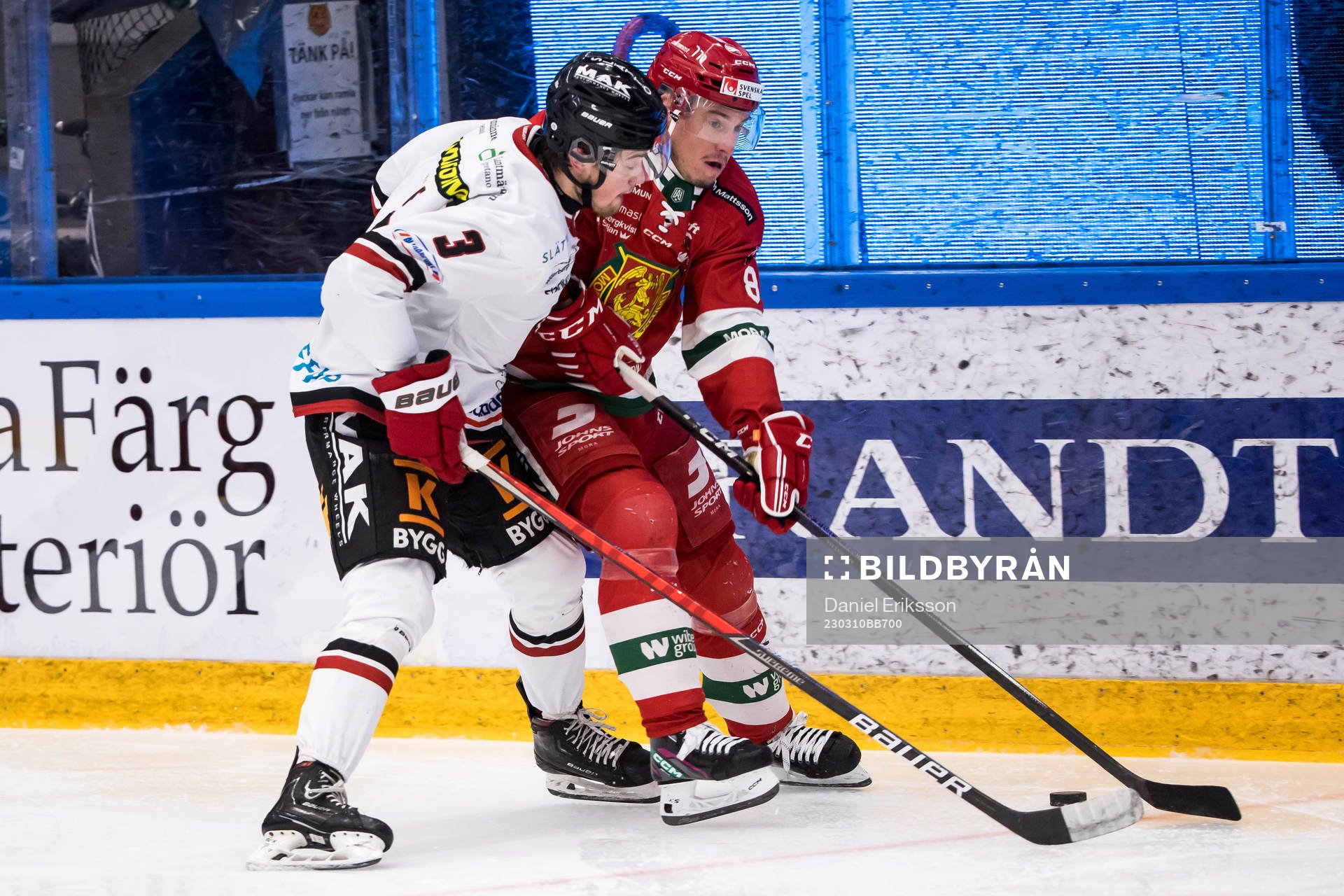 Vita Hästens Hugo Styf och Moras Robin Johansson