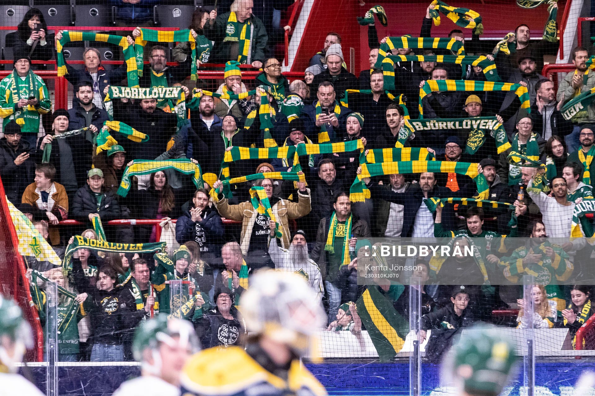 Björklövens supportrar jublar