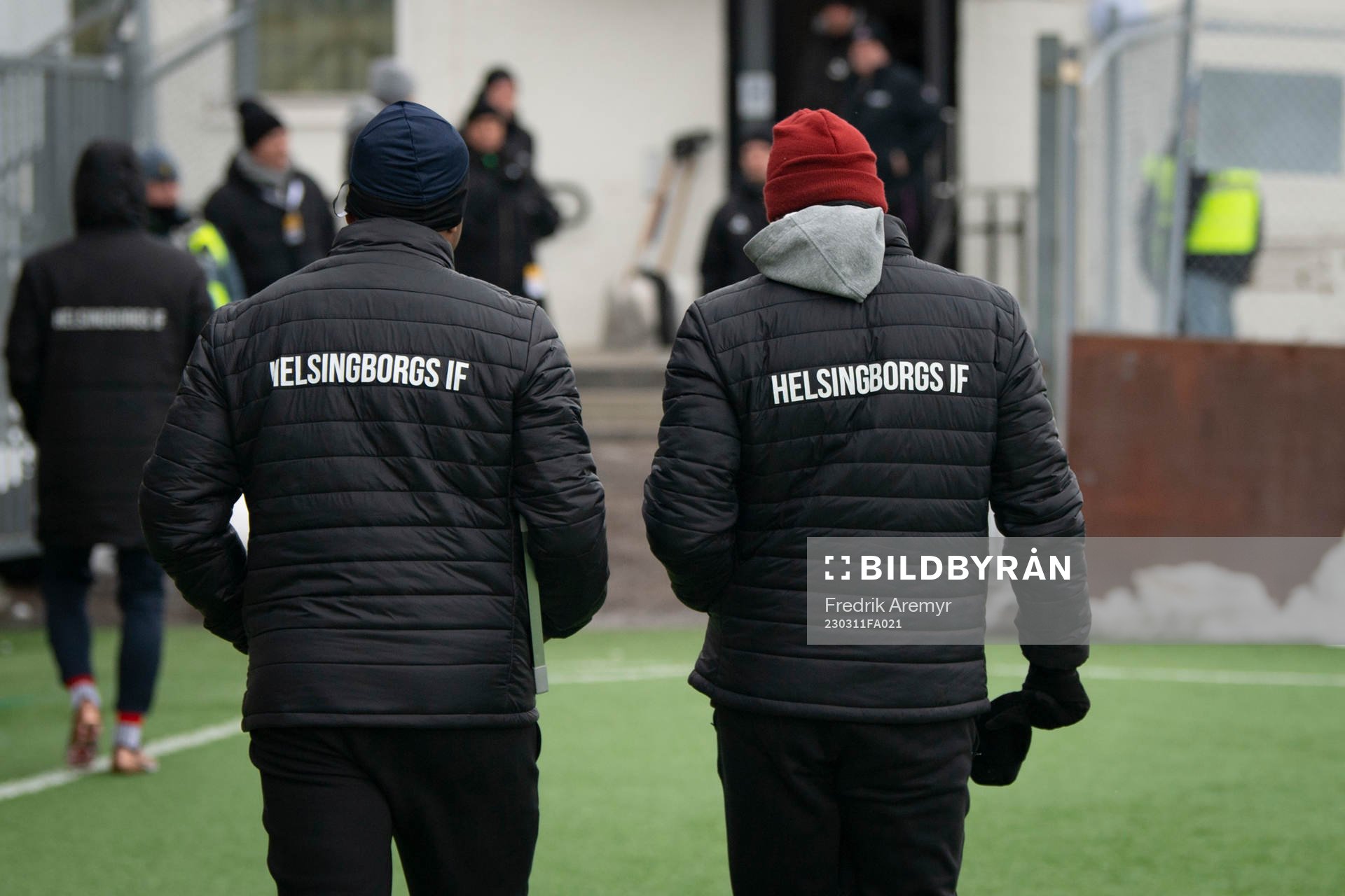 Helsingborgs tränare Alvaro Santos och tränare Mattias
