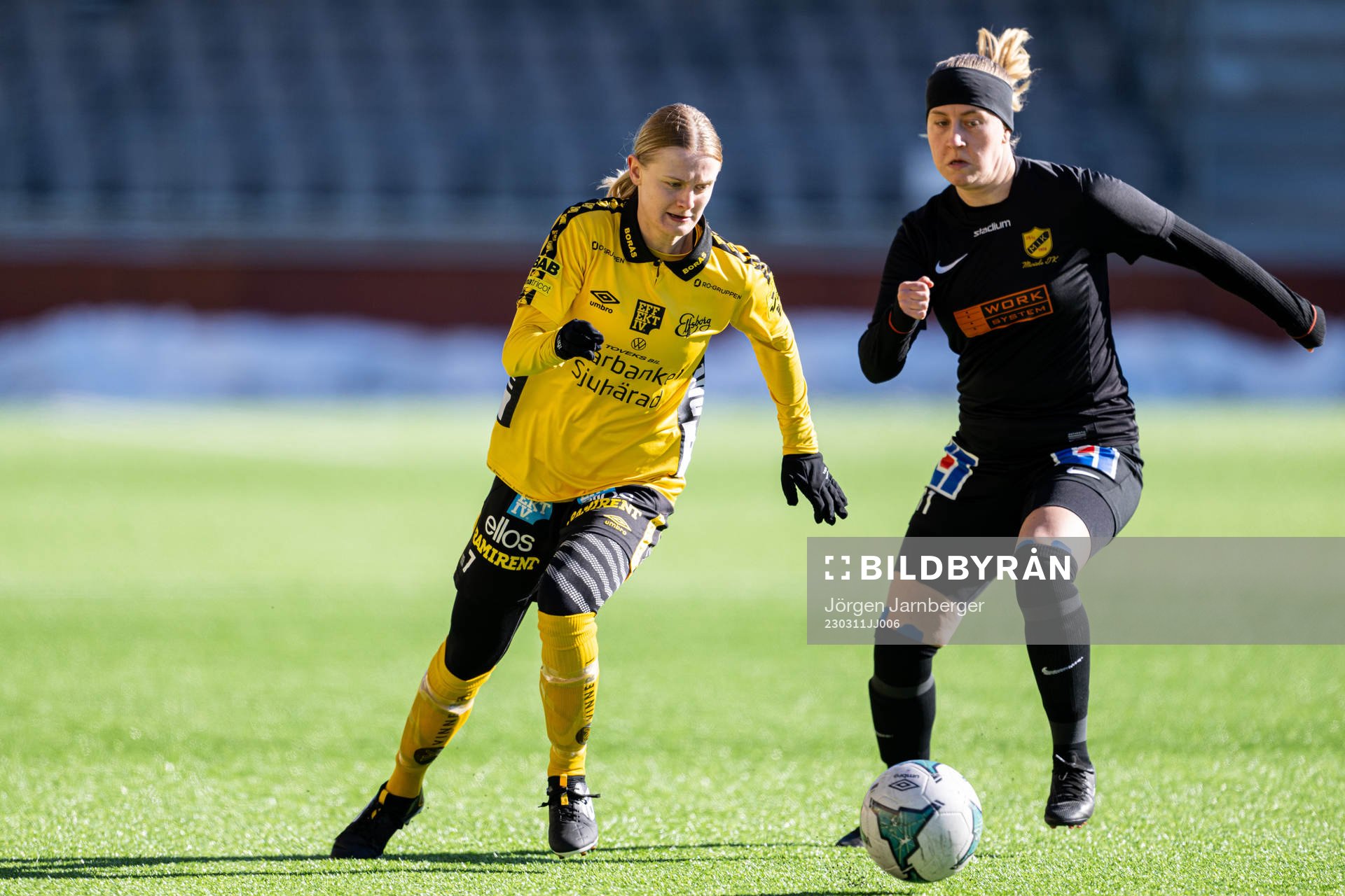 Elfsborgs Hanna Jiozon och Mariebos Rosanna Högberg