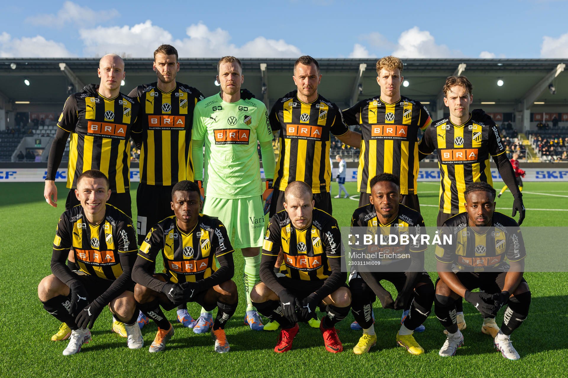 Häckens startelva uppe fr.v. Valgeir Fridriksson, Johan