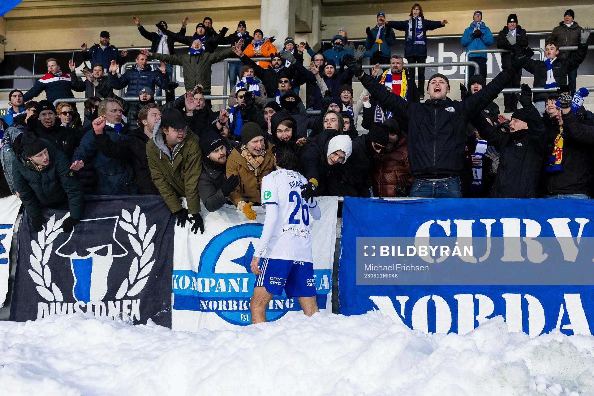 IFK Norrköpings Kristoffer Khazeni tackar fansen