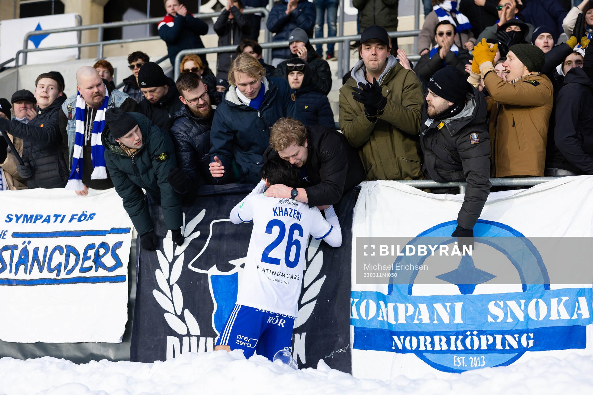 IFK Norrköpings Kristoffer Khazeni tackar fansen
