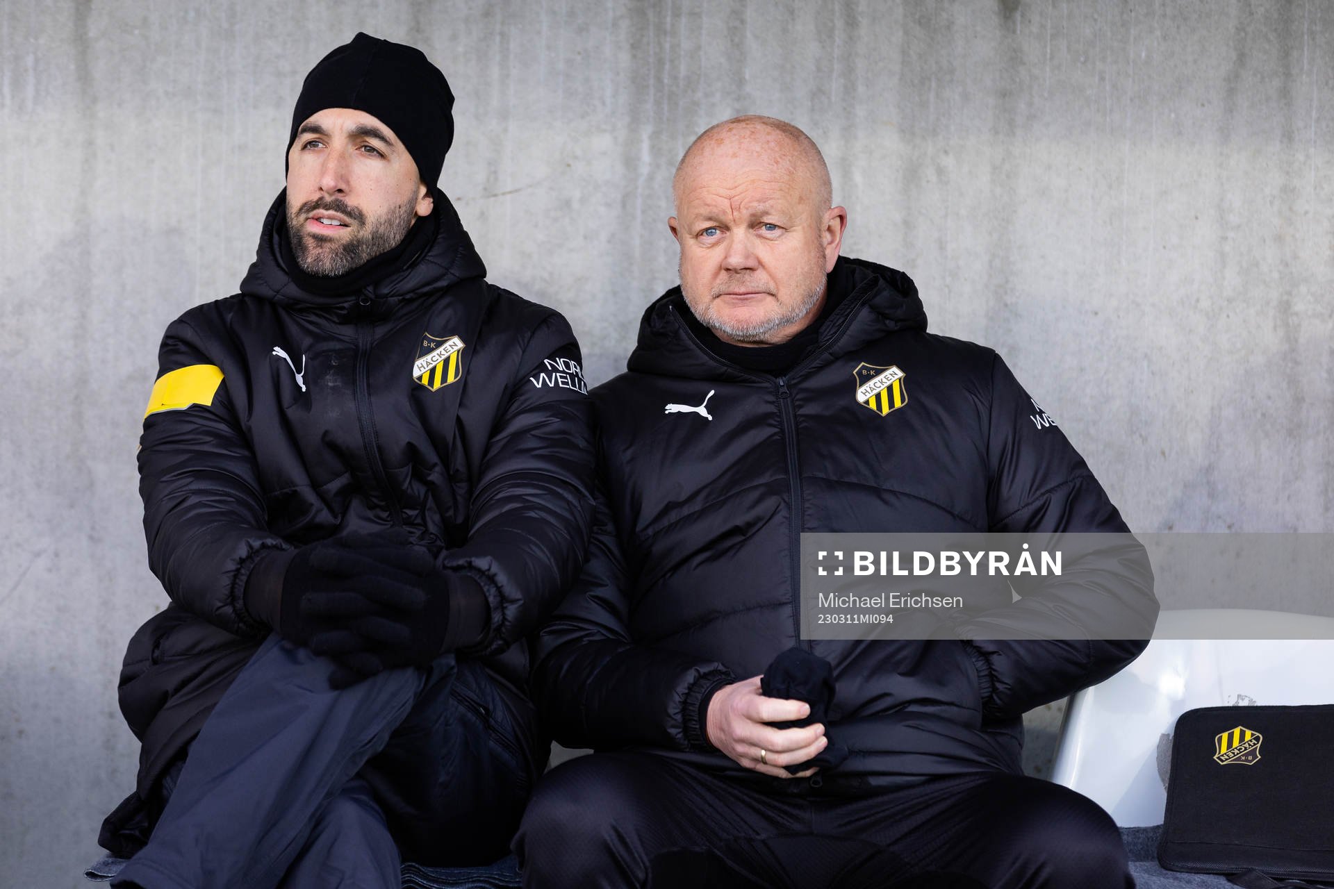 Häckens assisterande tränare Martin Foyston och tränare