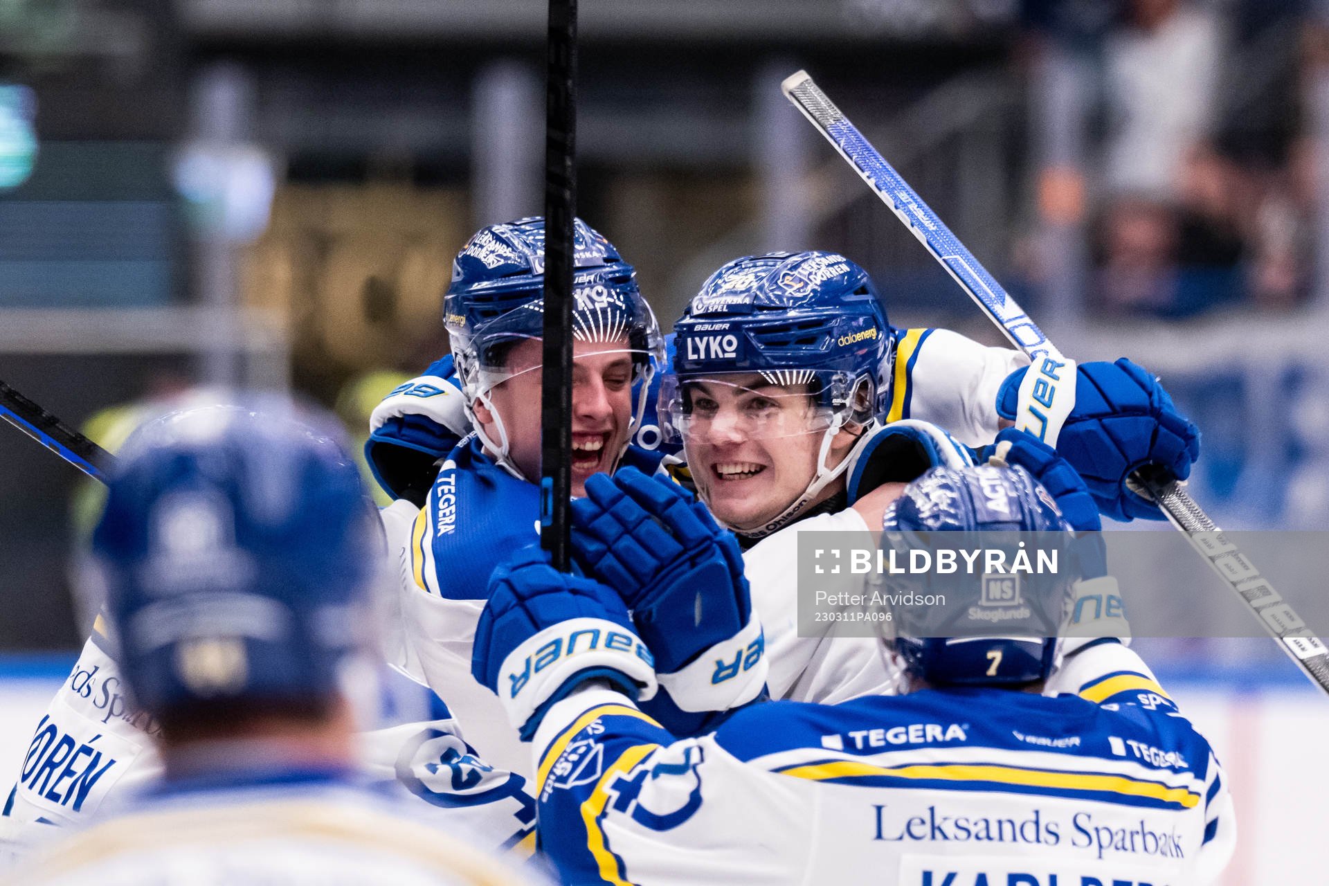 Leksands Lian Bichsel jublar med Anton Johansson