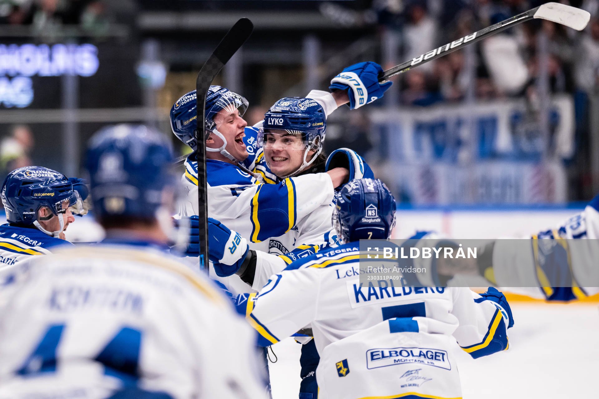 Leksands Lian Bichsel jublar med Anton Johansson