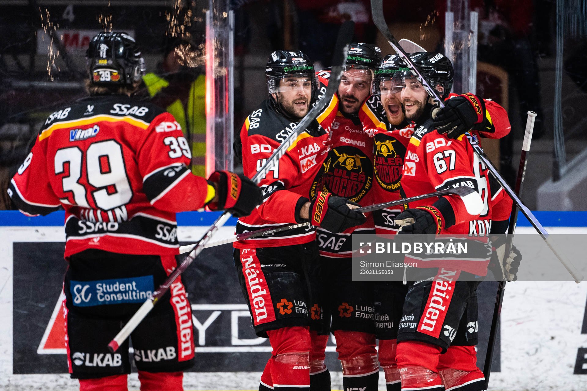 Luleås Jonathan Andersson, Linus Fröberg, Brendan