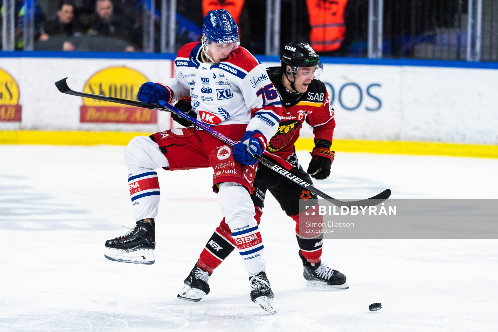 Oskarshamns Emil Lilleberg och Luleås Joonas Rask