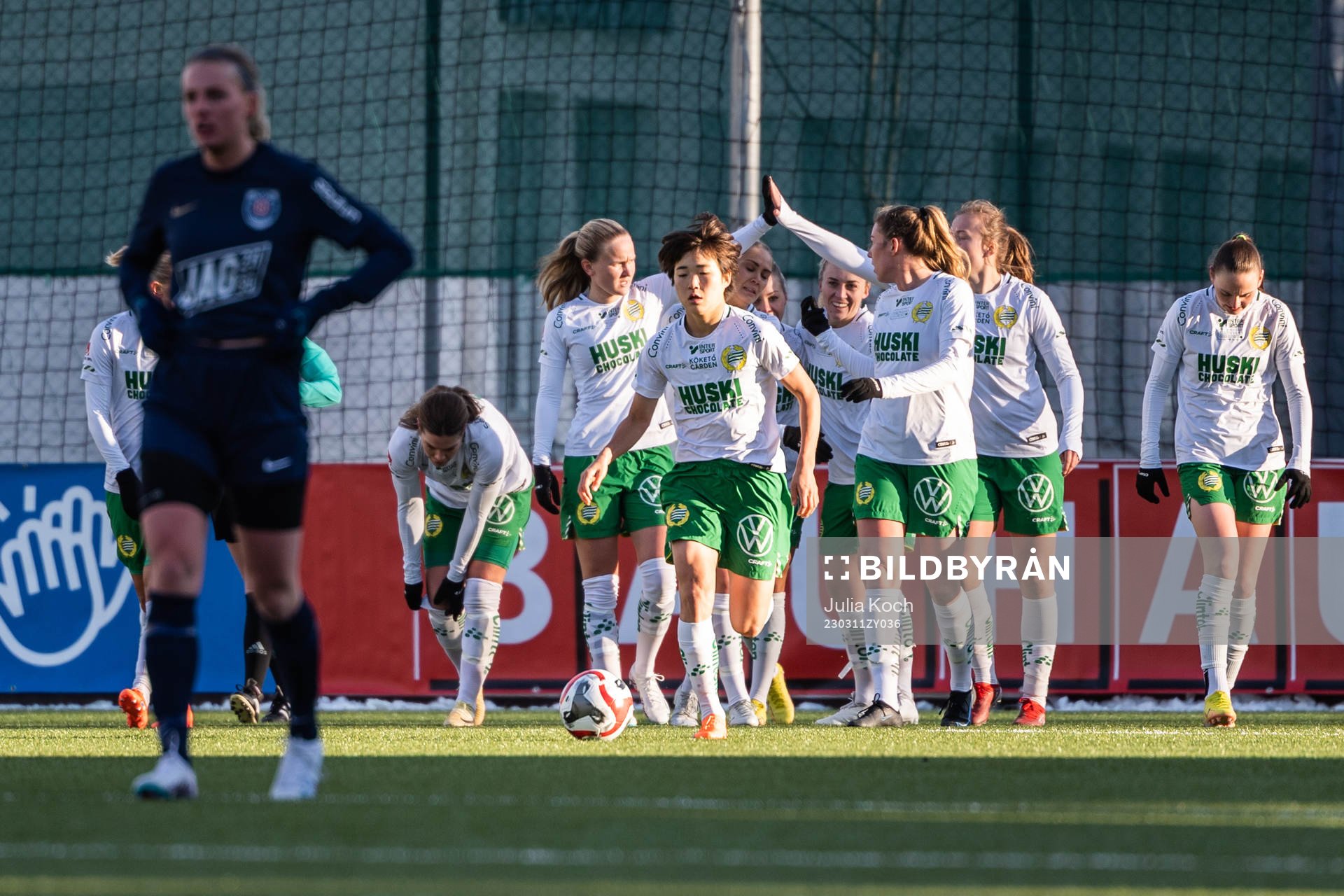 Hammarbys Matilda Vinberg och Sara Kanutte Fornes jublar