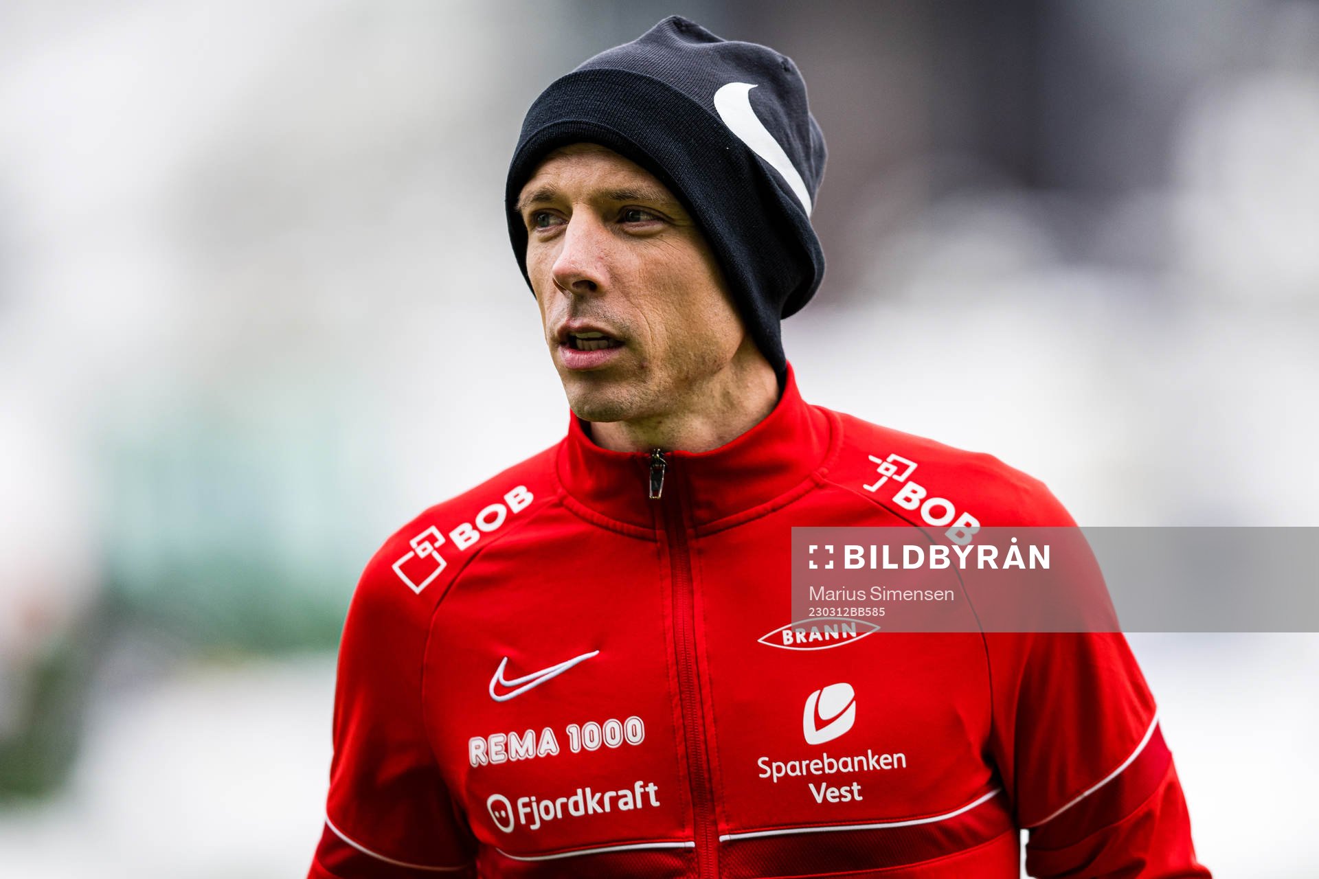 Ruben Kristiansen of Brann warms up