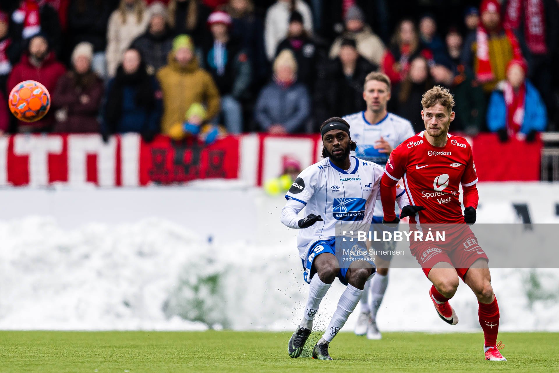 Bilal Elmi Njie of Haugesund and Ole Didrik Blomberg of