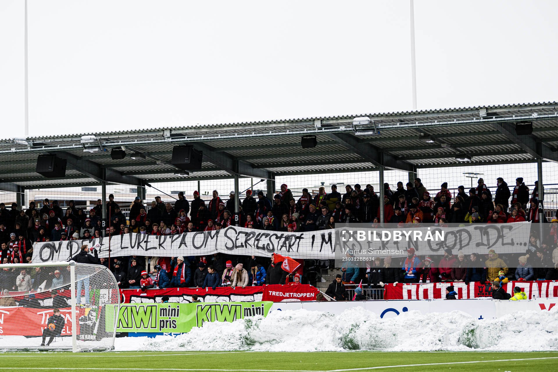 Spectators in the stands
