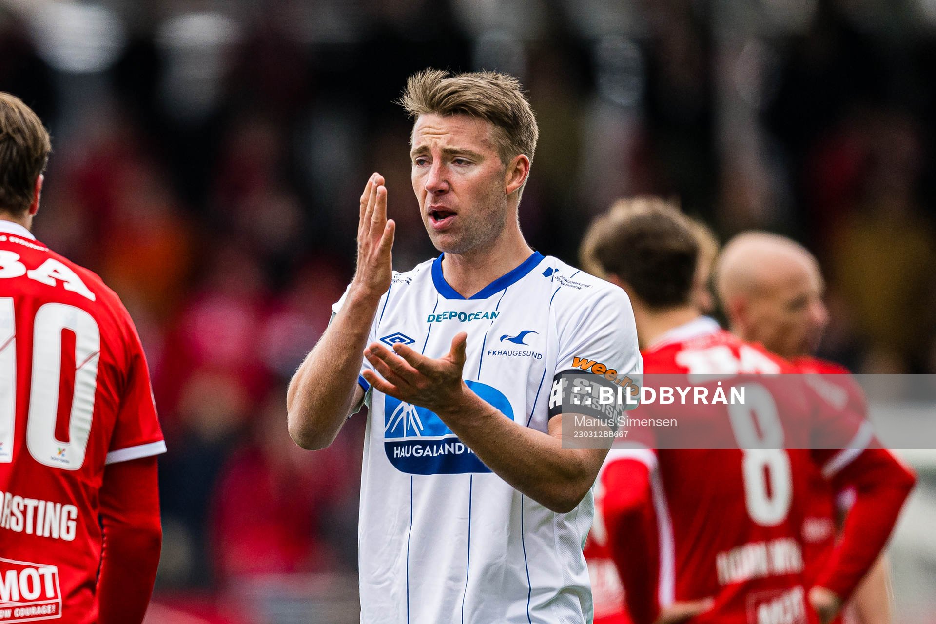 Sondre Liseth of Haugesund during the cup match between Brann and Haugesund on March 12, 2023 in Bergen.