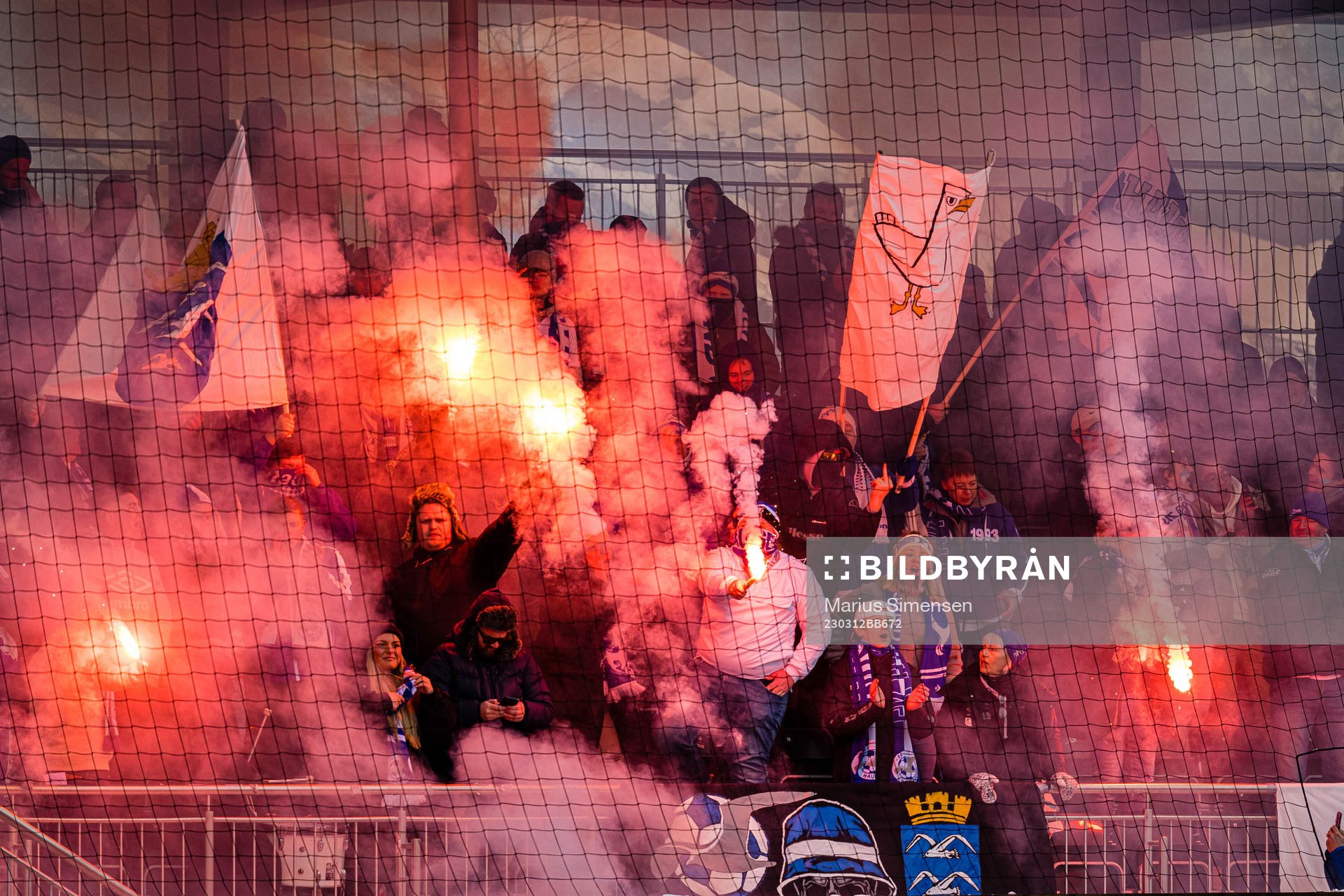 Spectators in the stands