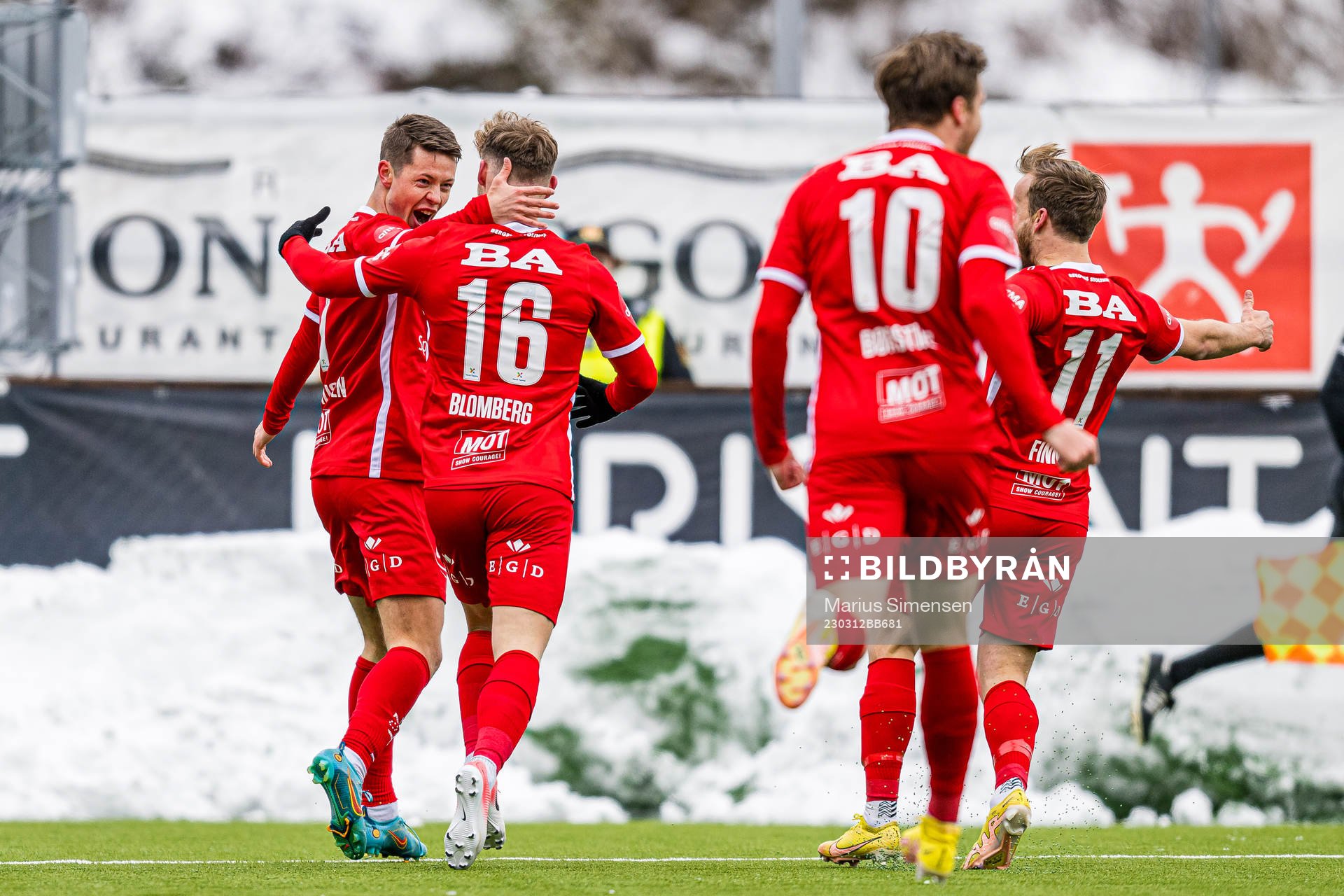 Mathias Rasmussen of Brann celebrates