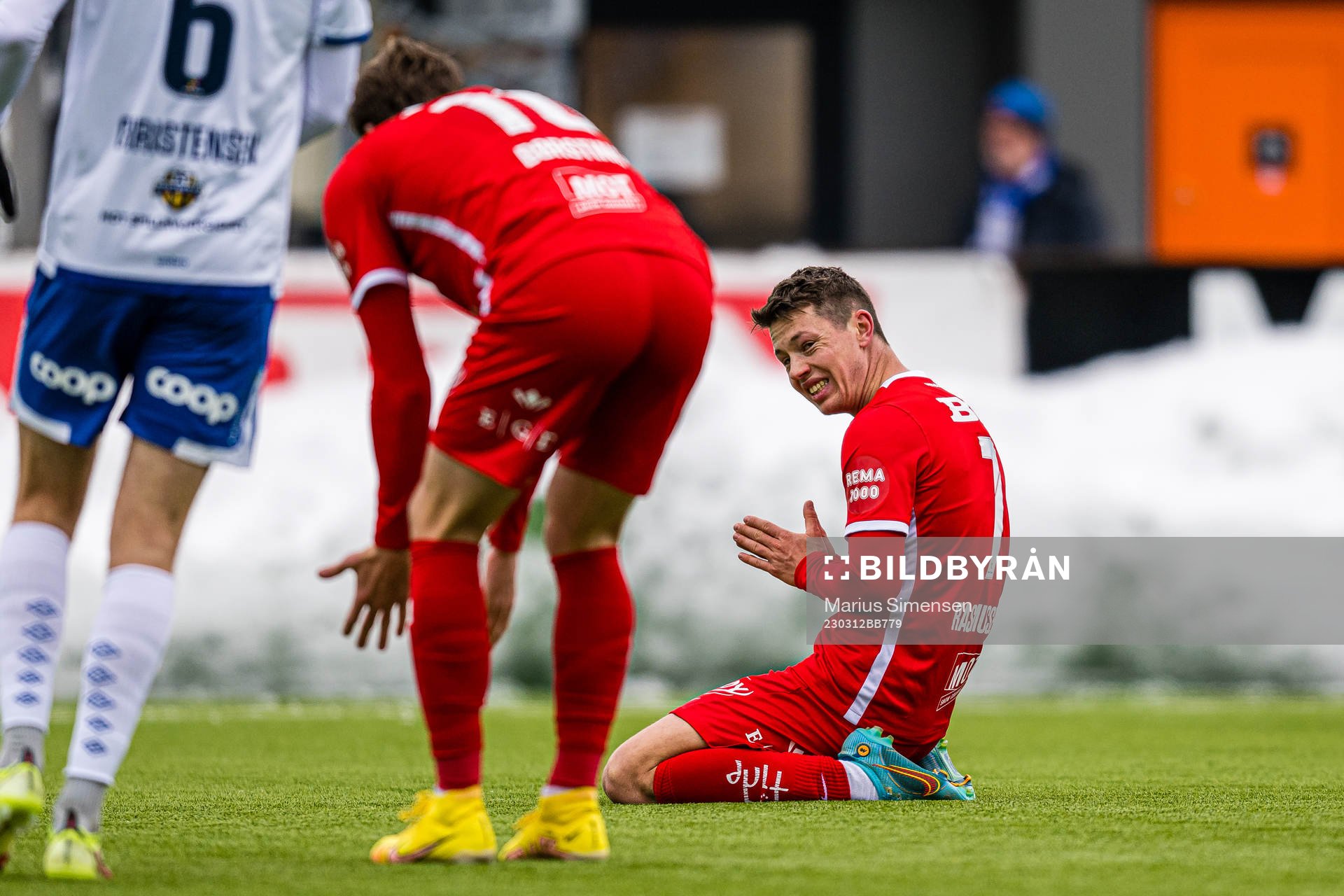Mathias Rasmussen of Brann reacts