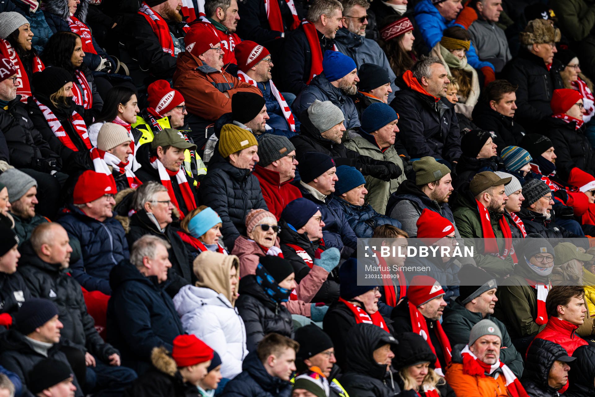 Spectators in the stands