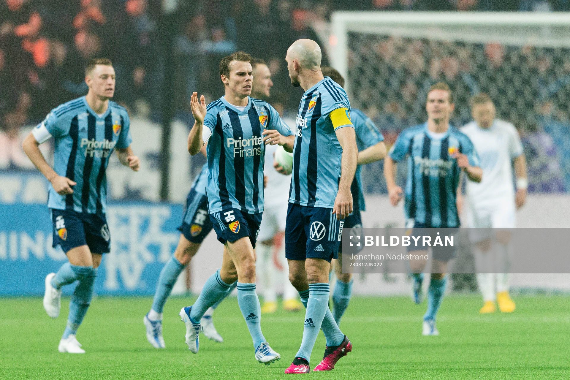 Djurgårdens Elias Andersson jublar