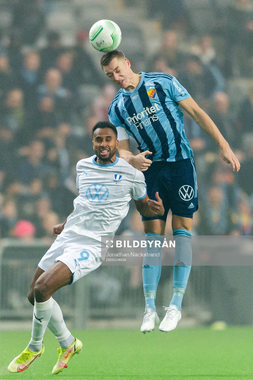 Malmö FFs Isaac Kiese Thelin och Djurgårdens Jesper