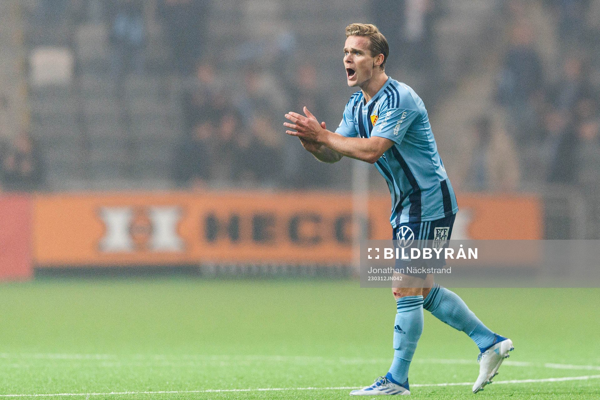 Djurgårdens Hampus Finndell jublar