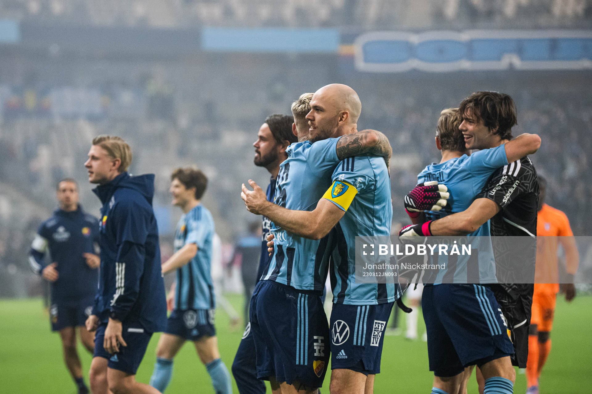Djurgårdens Marcus Danielson och Victor Edvardsen jublar