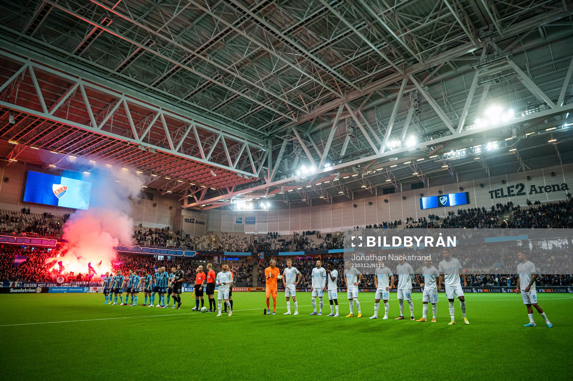Malmö FFs och Djurgårdens spelare
