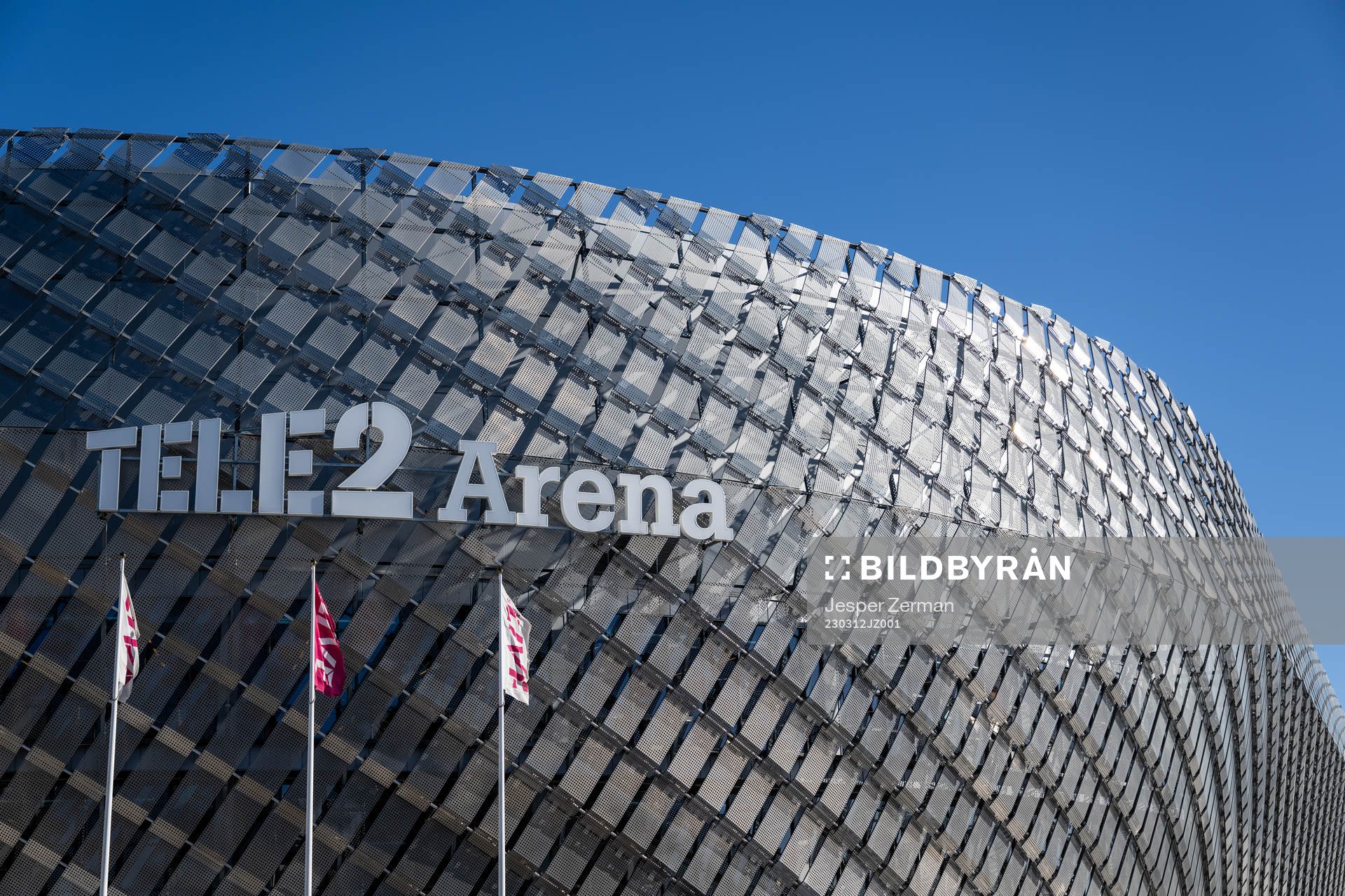 Vy av Tele2 Arena