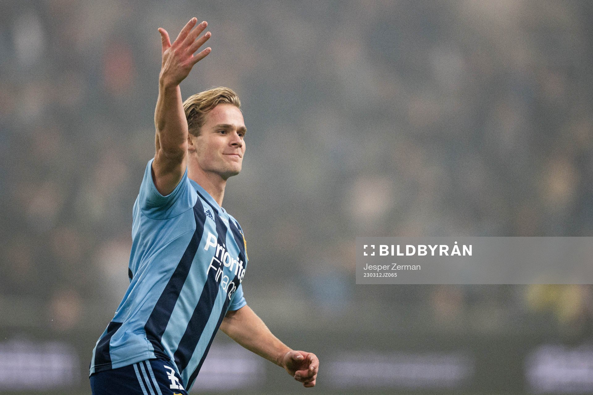 Djurgårdens Hampus Finndell jublar
