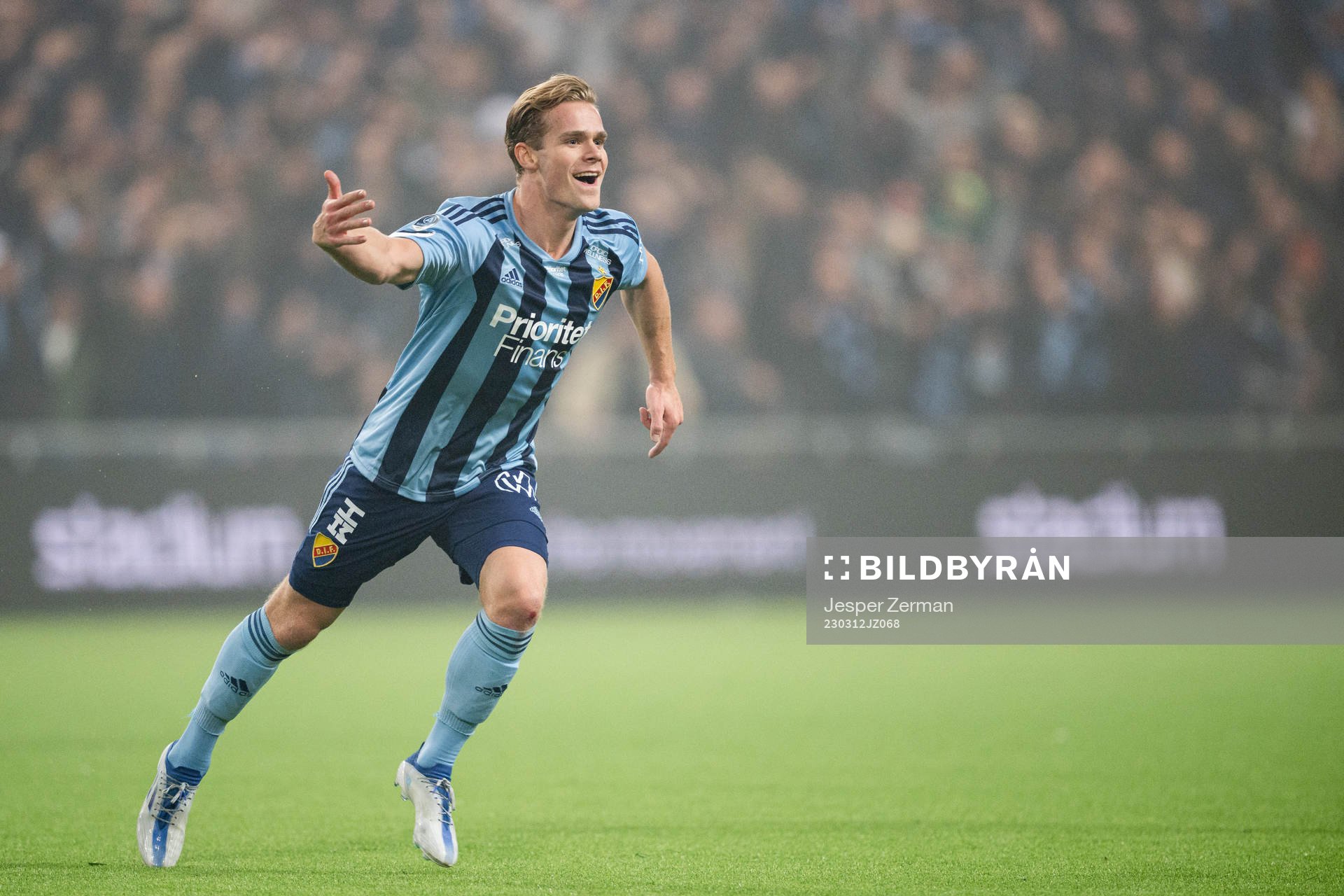Djurgårdens Hampus Finndell jublar