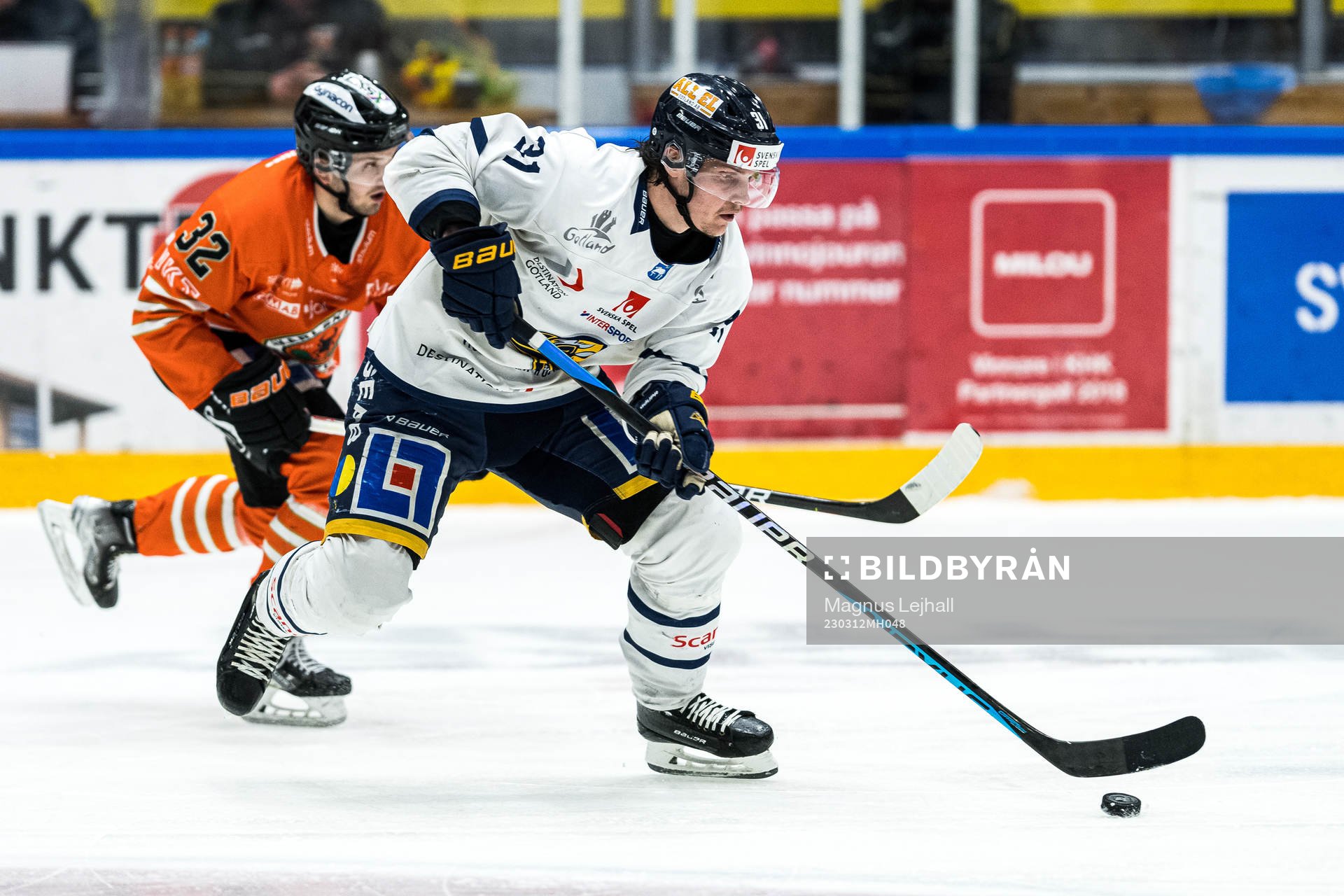 Visby Romas Simon Hansson och Karlskronas Sebastian Sundlöv