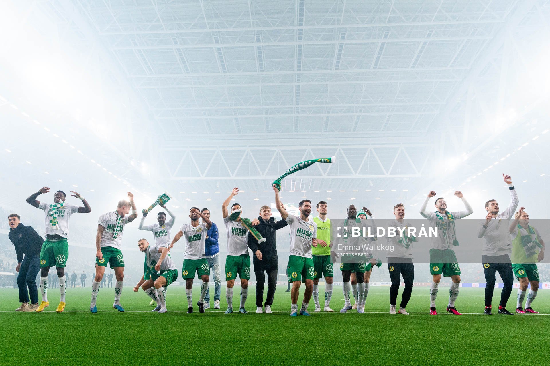 Hammarbys spelare jublar