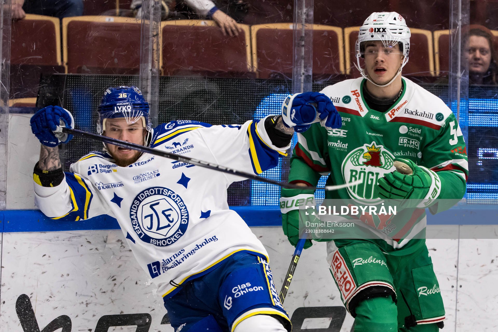 Leksands Lucas Elvenes och Rögles William Wallinder