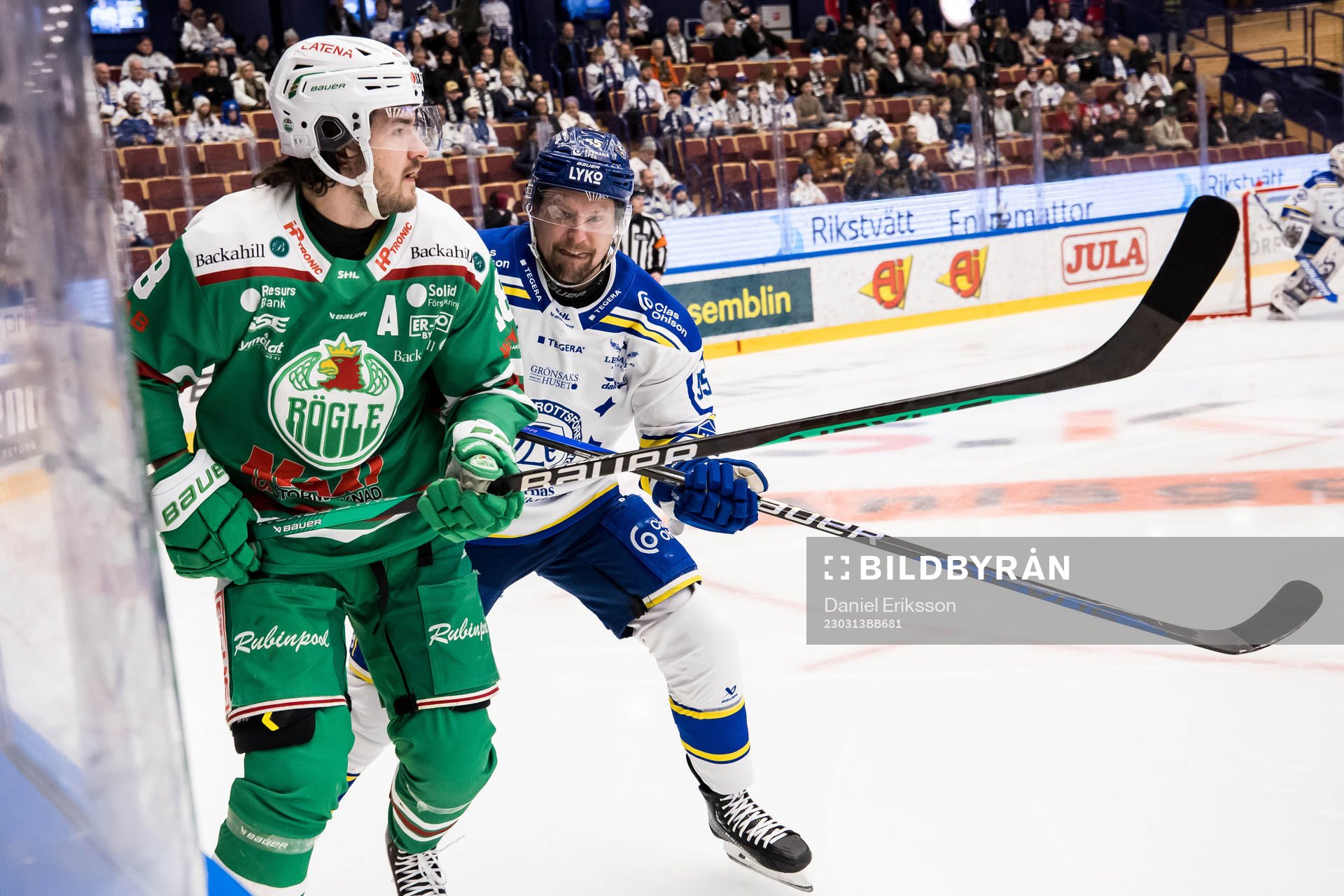 Rögles Dennis Everberg och Leksands Jonas Ahnelöv