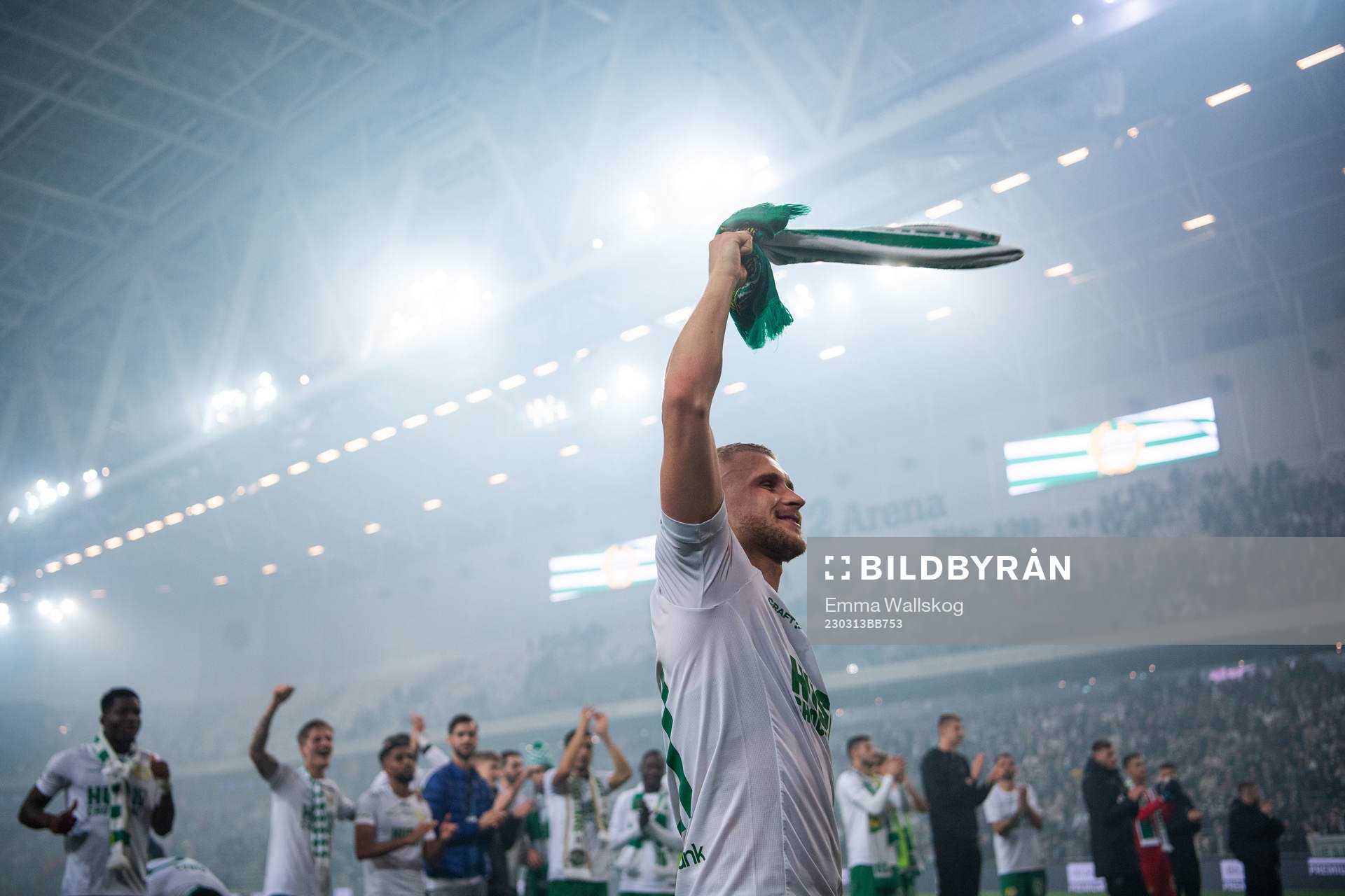 Hammarbys Simon Strand jublar