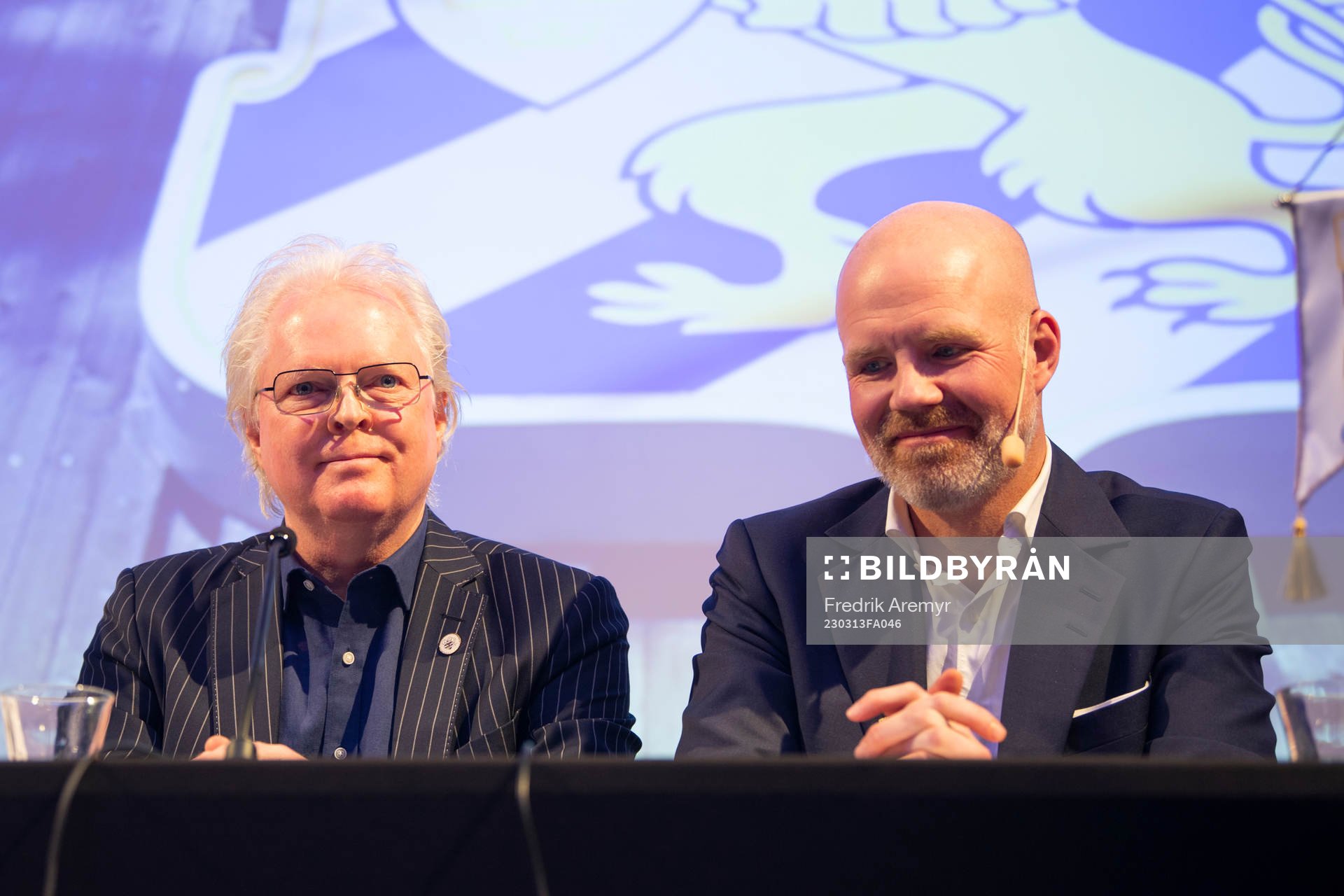 Mötets ordförande Hans Rothenberg och Sekreterarare Peter