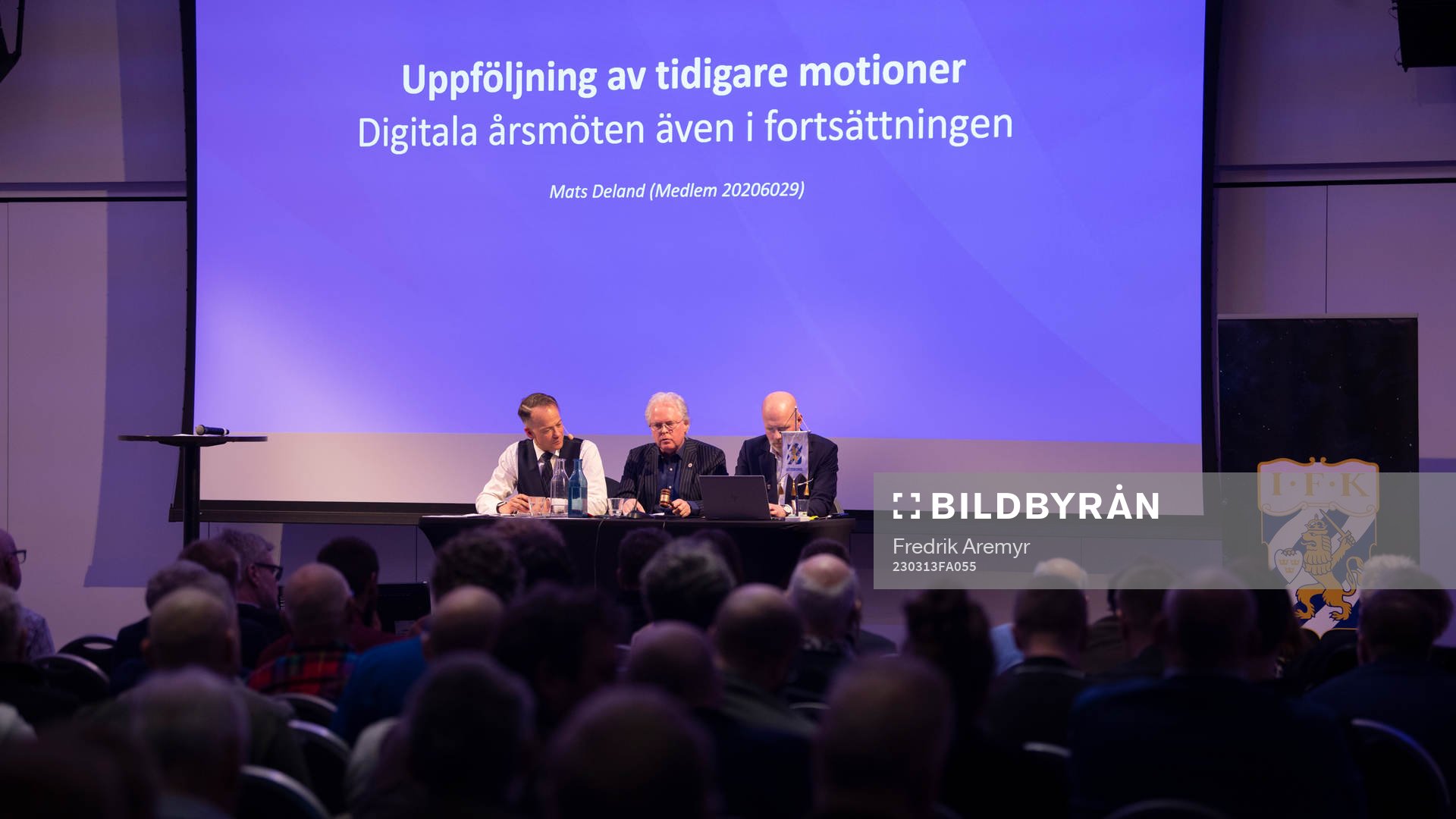 Ordförande Richard Berkling, mötets ordförande Hans