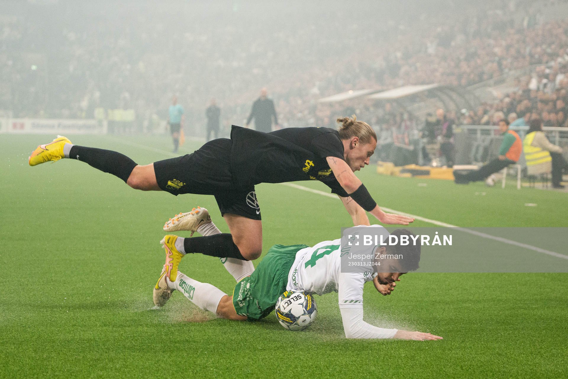 Hammarbys Edvin Kurtulus och AIKs Viktor Fischer