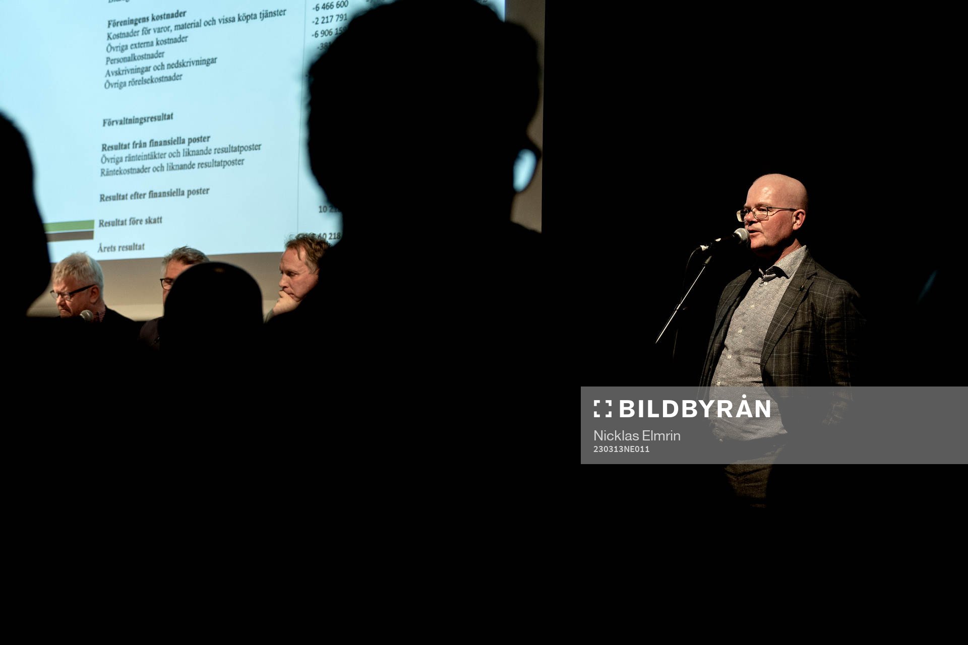 Hans Aulin kassör under GAIS årsmöte den 13 mars 2023 i Göteborg. 